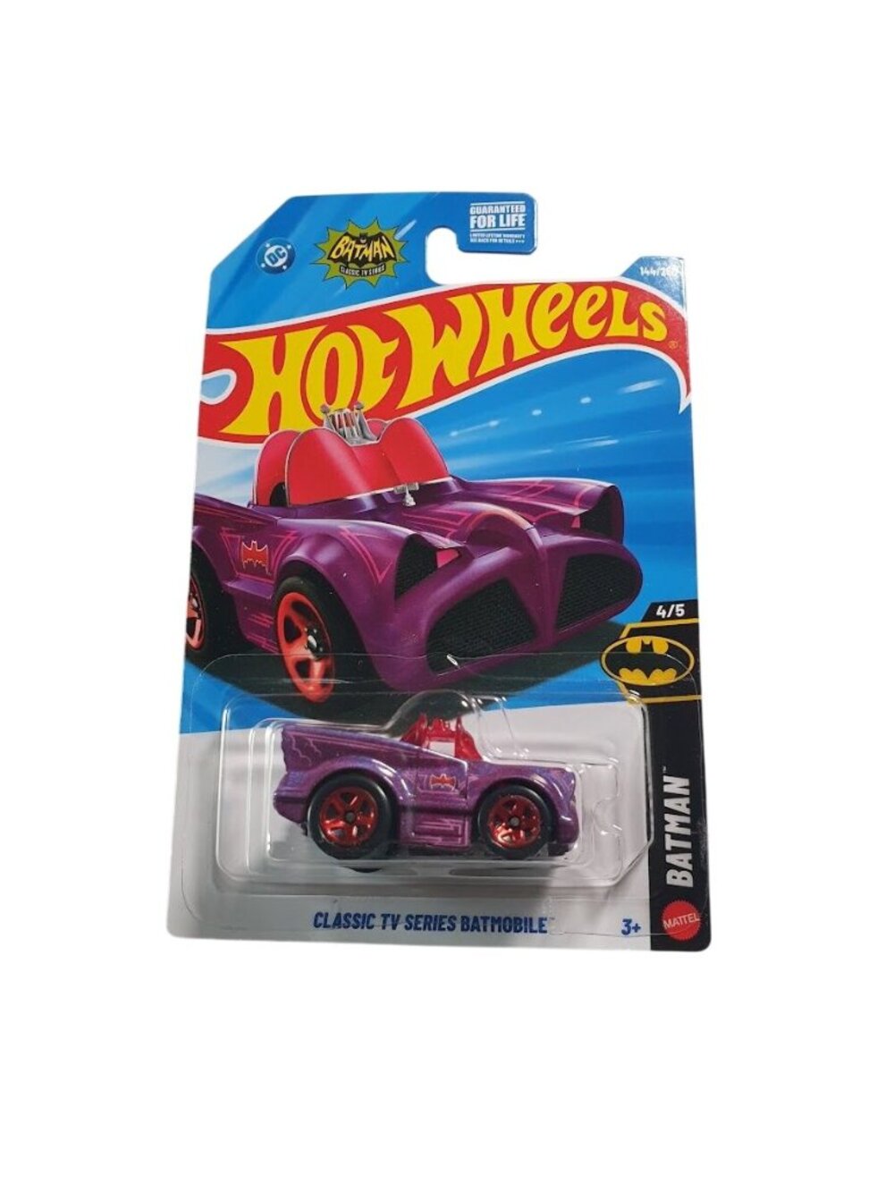 Hot Wheels Batman Classic TV Series Batmobile Purple Red Wheels Toy Car 144/250